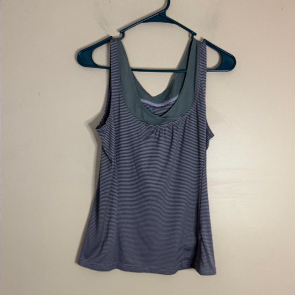 Isis Lavender Striped Racerback Tank Top